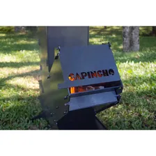 Fogareiro Portátil A Lenha Aço Carbono Rocket Stove Capincho Foto mini 4