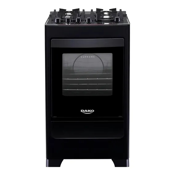 Fogão 4 Bocas Dako Supreme Glass Preto Mesa De Vidro Bivolt 127V/220V Foto 1