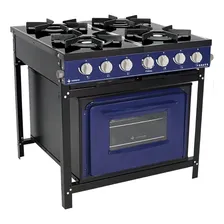 Fogão 4 Bocas Venâncio Linha Bravo Azul Com Forno Br4bfaz Foto mini 1