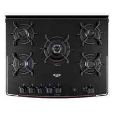 Fogão 5 Bocas A Gás Dako Supreme Glass Preto Mesa De Vidro Bivolt 127V/220V Foto mini  3