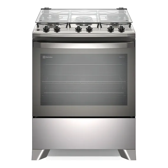Fogo 5 Bocas Electrolux Efficient Com Mesa Inox Cor Cinza Bivolt Foto 1