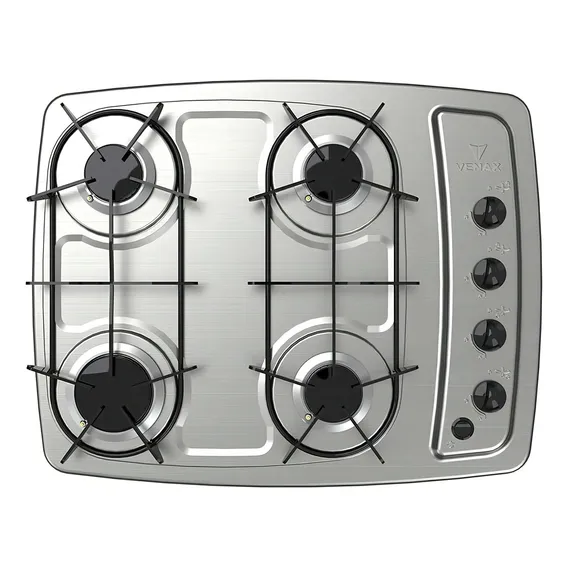 Fogão Cook 4 Bocas Venax Inox Gás GLP Acendimento Automático 110V/220V Foto 1