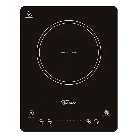Fogão Cooktop 1 Queimador Indução Preto Fischer 127V Foto 1