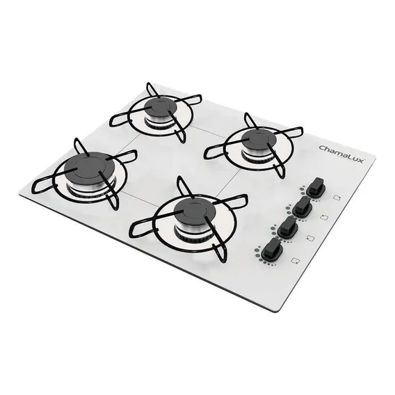 Fogão Cooktop 4 Bocas Ultra Chama Bivolt - Branco - Chamalux Foto 1