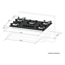 Fogão Cooktop 5 Bocas Gás Fischer 1642 127V/220V Foto mini 3