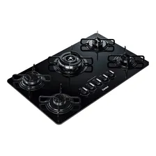 Fogão Cooktop A Gás 5 Bocas Cdd75ae Quadrichama Consul Preto Bivolt Foto mini 2
