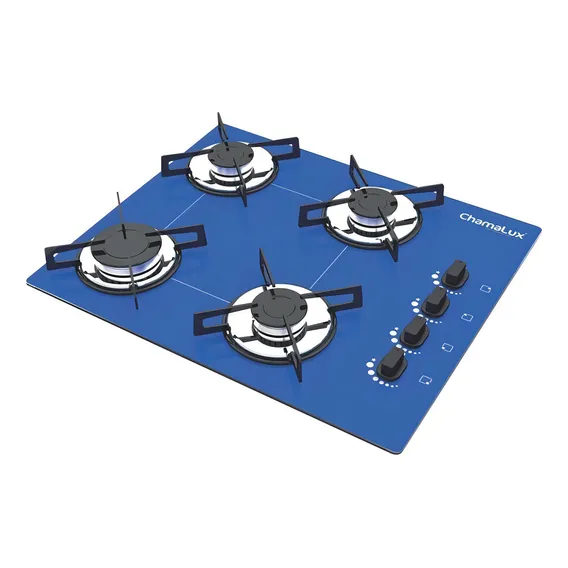 Fogão Cooktop Chamalux 4 Bocas Ultrachama Azul Gás 421 Foto 1
