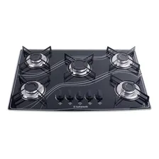 Fogão cooktop com alimentação gás - Safanelli Lines 5 bocas cor preto - 5 queimadores Foto mini 4