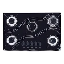 Fogão cooktop com alimentação gás - Safanelli Lines 5 bocas cor preto - 5 queimadores Foto mini 1