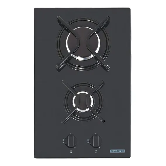 Fogão cooktop com alimentação gás - Tramontina Dominó 2GG 30 cor preto - 2 queimadores Foto 1
