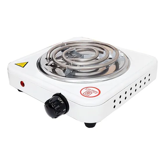 Fogão Cooktop Elétrico Fogareiro 1 Boca 1.000 Watts Branco 220v Foto 1