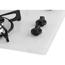 Fogão Cooktop Fischer Bivolt 4q Gás Mesa Vidro Branco Foto mini 2