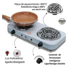 Fogão Cooktop Fogareiro Elétrico 2 Bocas 2000 Watts De Mesa Foto mini 4