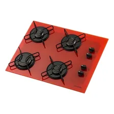Fogão Cooktop Fornello 4 Bocas Vermelho 110V/220V Foto mini 3