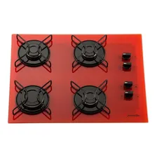 Fogão Cooktop Fornello 4 Bocas Vermelho 110V/220V Foto mini 1
