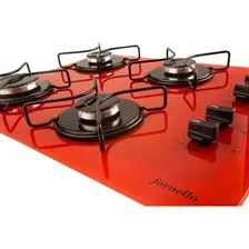 Fogão Cooktop Fornello 4 Bocas Vermelho 110V/220V Foto mini 2