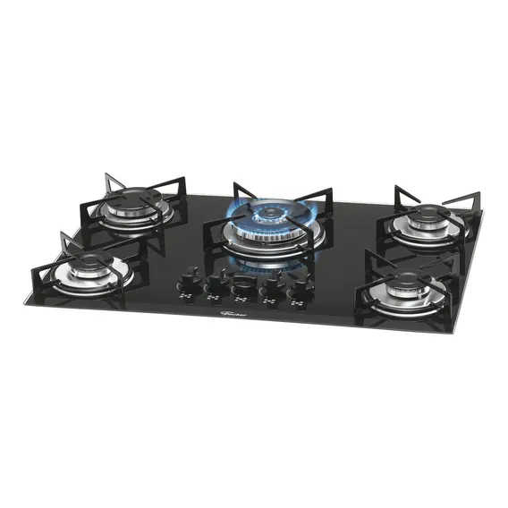 Fogão cooktop gás Fischer Tripla Chama 1743 preto 127V/220V Foto 1