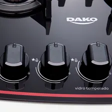 Fogão Dako Supreme Glass Branco 4 Bocas Com Mesa De Vidro 110V/220V Foto mini 4