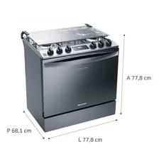 Fogão De Embutir Brastemp 5 Bocas Inox - Bys5pcr Foto mini 4