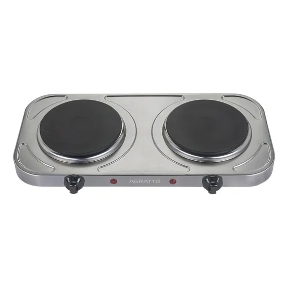 Fogão Eletrico Mesa Agratto Fm-01 2 Bocas 2000w Inox - 110v Foto 1
