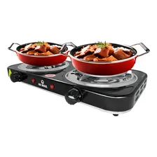 Fogão Elétrico Portátil Mesa Fogareiro Cooktop 2 Bocas 220v Foto mini 1