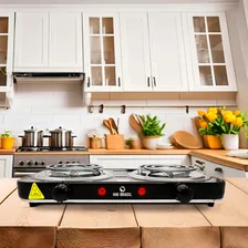 Fogão Elétrico Portátil Mesa Fogareiro Cooktop 2 Bocas 220v Foto mini 2