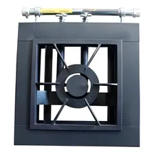Fogão Industrial 1 Boca Baixa Pressão Queimador Duplo 30x30 Cor Cinza-ral Escuro N/h Foto mini 2