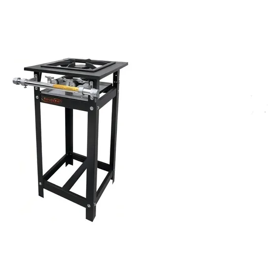 Fogão Industrial 1 Boca Baixa Pressão Queimador Duplo 30x30 Cor Cinza-ral Escuro N/h Foto 1