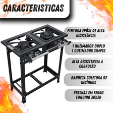 Fogão Industrial 2 Bocas 30x30 Baixa Pressão Reforçado Itajobi FogÔes Foto mini 2