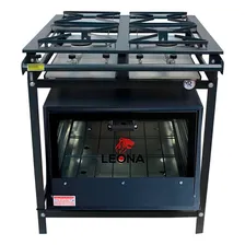 Fogão Industrial 4 Bocas 30x30 Alta Pressão Com Forno Foto mini 2