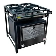 Fogão Industrial 4 Bocas 30x30 Alta Pressão Com Forno Foto mini 1