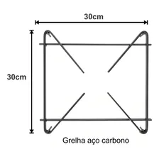 Fogão Industrial 4 Bocas 30x30 Alta Pressão Com Forno Foto mini 4