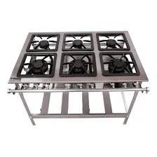 Fogão Industrial 6 Bocas Baixa Pressão Inox 3 Queimadores Si N A Foto mini 1