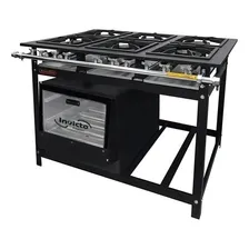 Fogão Industrial 6 Queimadores Duplos Forno 40x40 P10 Cor Cinza Foto mini 1