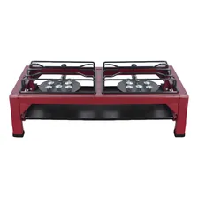 Fogão Industrial Mesa Bancada 2 Bocas Grande - Alta Pressão Cor Vinho Gás Glp Foto mini 4