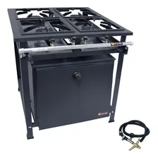 Fogão industrial MetalFour Fogão com Forno Alta Pressão com porta cega - cinza Foto  mini 1