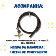 Fogão Paellera Fogareiro Paella Queimador Duplo Mangueira Cor Esmaltado Preto Foto mini 4