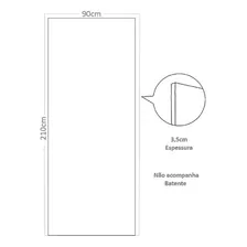 Folha De Porta De Madeira Lisa Semi-oca 210cmx90cm Hgwt Foto mini 3