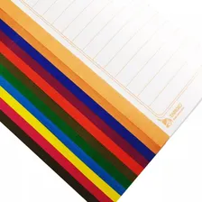 Folha Para Fichário Colorida Refil 4 Furos 200 Folhas A4 Foto mini 3