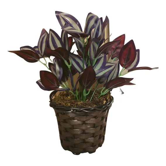 Folhagem Decorativa Planta Artificial Realista Vaso Enfeite Foto 1