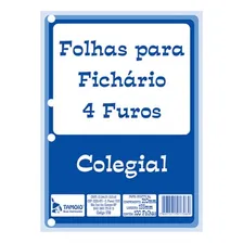 Folhas Para Fichário 4 Furos 100 Folhas Tamoio Kit C/2 Foto  mini 1