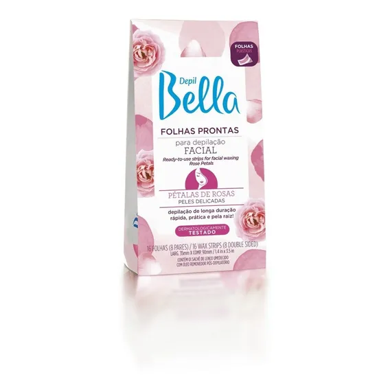 Folhas Prontas Facial Pétalas De Rosas Depil Bella C/16 - 1u Foto 1