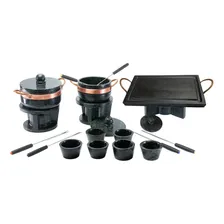 Fondue 1 Chapa Retangular 30x20 +pan 500e800ml +6cumb +6garf Foto  mini 1