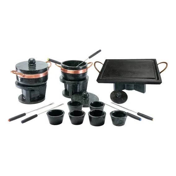 Fondue 1 Chapa Retangular 30x20 +pan 500e800ml +6cumb +6garf Foto 1