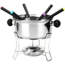 Fondue completo kit 10 peças em inox com panela giratória Foto mini 1