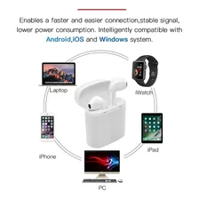 Fone De Ouvido Branco Bluetooth Sem Fio TWS i7s Foto mini  3