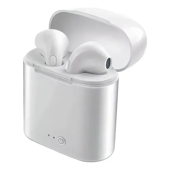 Fone De Ouvido Branco Bluetooth Sem Fio TWS i7s Foto 1
