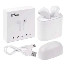 Fone De Ouvido Branco Bluetooth Sem Fio TWS i7s Foto mini  2