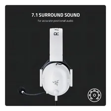 Fone De Ouvido Headset Gamer Razer Blackshark V2 X7.1 Pc Ps4 Cor Branco Foto mini  2