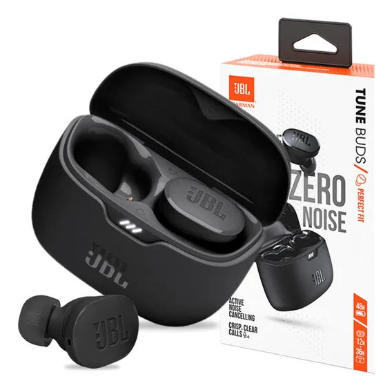 Fone De Ouvido Jbl Tune Buds Sem Fio Com Cancelamento Ruído Cor Fone Ouvido Jbl Tune Buds Preto Foto 1